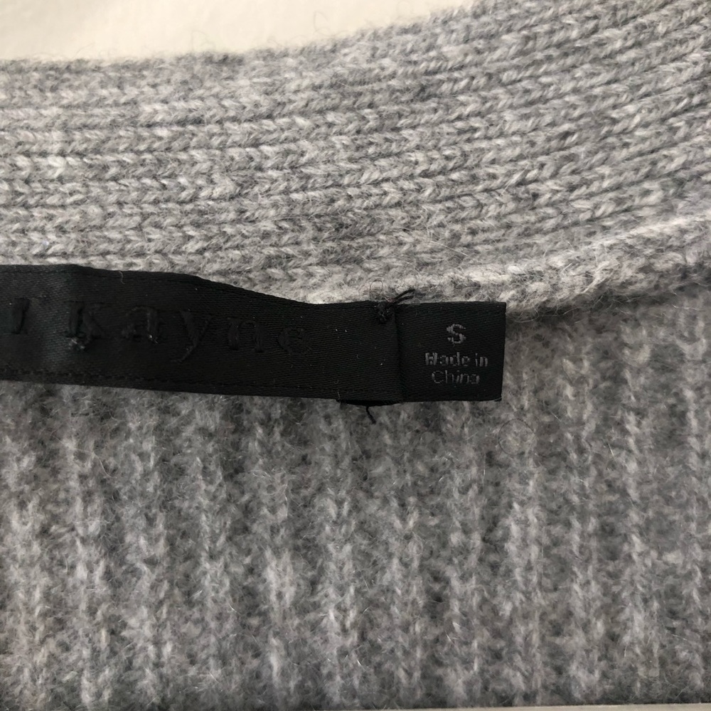 Jenni Kayne Gray Ribbed Wool-Blend Cardigan - Picture 5 of 6